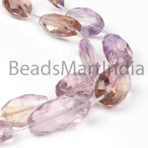 Ametrine Beads, Ametrine Faceted Beads, 12x17-12x25 Mm Ametrine Nuggets Shape, Ametrine Faceted Nuggets Shape Beads, Faceted Nugget Beads