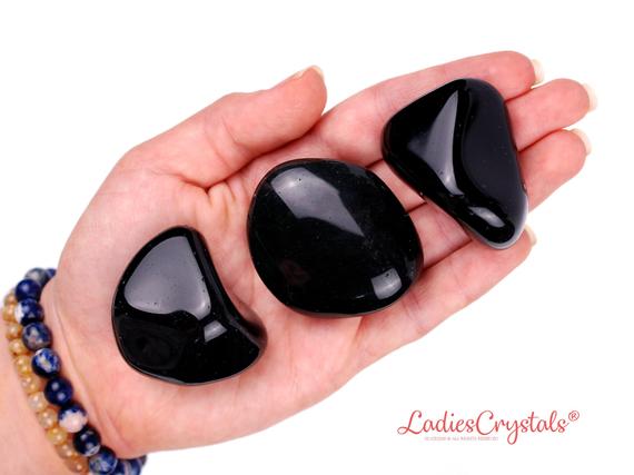 Black Obsidian Tumbled Stone, Black Obsidian, Tumbled Stones, Obsidian, Stones, Crystals, Rocks, Gifts, Wedding Favors, Gemstones, Gems