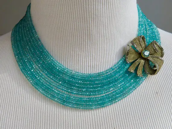 Theodor Fahrner Jewelry, Art Deco Jewelry, Apatite Gemstone Necklace