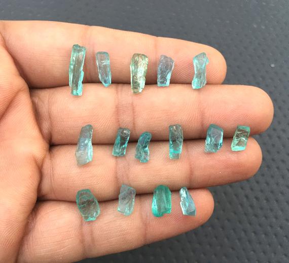 10 Piece Pencil Raw 4x8-5x11 Mm Antique Rough,natural Apatite Gemstone Rough, Natural Raw,healing Crystals And Stones Rough,blue Apatite Raw