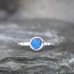 Shop Apatite Rings! Apatite Ring – Raw Uncut Rough Apatite – Sterling Silver Cocktail Ring – Raw Blue Gemstone Ring – Blue Apatite Ring | Natural genuine Apatite rings, simple unique handcrafted gemstone rings. #rings #jewelry #shopping #gift #handmade #fashion #style #affiliate #ad