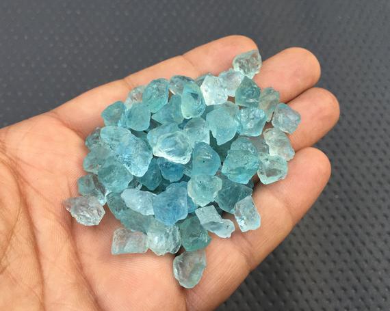 25 Pieces Aqua Raw 8-10 Mm,blue Aquamarine Gemstone,natural Aquamarine Raw Stone,aquamarine Rough Gemstone,aquamarine Loose Gemstone Rough