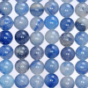 Shop Aventurine Round Beads! 4mm Blue Aventurine Gemstone Blue Round Loose Beads 15 inch Full Strand (80005841-M27) | Natural genuine round Aventurine beads for beading and jewelry making.  #jewelry #beads #beadedjewelry #diyjewelry #jewelrymaking #beadstore #beading #affiliate #ad