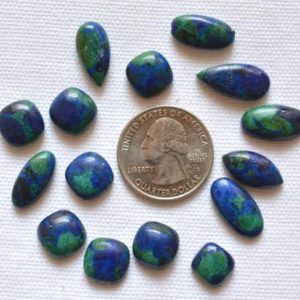 Shop Azurite Cabochons! 5 Pieces Lot, Natural Azurite Malachite Cabochons, Mix Shape And Size Cabochon, Loose Gemstone, Azurite Malachite, 9 – 9x17mm, #AR0005 | Natural genuine stones & crystals in various shapes & sizes. Buy raw cut, tumbled, or polished gemstones for making jewelry or crystal healing energy vibration raising reiki stones. #crystals #gemstones #crystalhealing #crystalsandgemstones #energyhealing #affiliate #ad