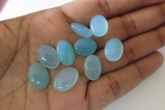 11 Pieces 5mm Aqua Blue Chalcedony Square Shaped Faceted Rose Cut Loose Cabochons, Aqua Chalcedony Flat Back Faceted Cabochon Square, Cl98