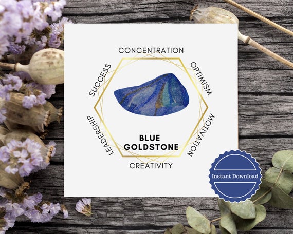 Blue Goldstone Printable Crystal Meaning Card. Digital Download Crystal Sticker. Product Tags Printable Labels, Stickers Display Cards Blue Goldstone Printable Crystal Meaning Card. Digital Download Crystal Sticker. Product Tags Printable Labels, Stickers Display Cards