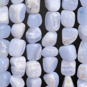 Shop Blue Lace Agate Beads! Genuine Natural Blue Lace Agate Loose Beads Grade AAA Pebble Granule Shape 3-10mm | Natural genuine beads Blue Lace Agate beads for beading and jewelry making.  #jewelry #beads #beadedjewelry #diyjewelry #jewelrymaking #beadstore #beading #affiliate #ad