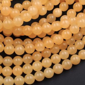 Natural Golden Honey Yellow Calcite Round Beads 4mm 6mm 8mm 10mm 15.5" Strand | Natural genuine beads Array beads for beading and jewelry making.  #jewelry #beads #beadedjewelry #diyjewelry #jewelrymaking #beadstore #beading #affiliate #ad