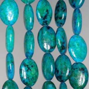 Shop Chrysocolla Bead Shapes! 18x13MM  Chrysocolla Quantum Quattro Gemstone Oval Loose Beads 7.5 inch Half Strand (90182629-A139) | Natural genuine other-shape Chrysocolla beads for beading and jewelry making.  #jewelry #beads #beadedjewelry #diyjewelry #jewelrymaking #beadstore #beading #affiliate #ad