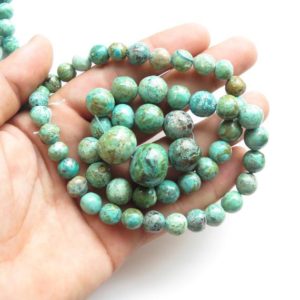 Shop Chrysocolla Round Beads! Huge 8mm To 14mm Chrysocolla Round Beads, Smooth Natural Chrysocolla Round Beads, Chrysocolla Gemstone, Sold As 20 Inch/10 Inch, GDS1353 | Natural genuine round Chrysocolla beads for beading and jewelry making.  #jewelry #beads #beadedjewelry #diyjewelry #jewelrymaking #beadstore #beading #affiliate #ad