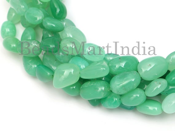 Chrysoprase Nuggets Shape 9x11-9.50x13 Mm Beads, Chrysoprase Plain Nugget Beads, Chrysoprase Smooth Beads, Chrysoprase Beads, Chrysoprase