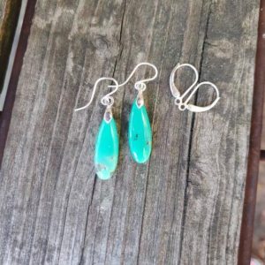 Sweet chrysoprase earrings. Available in sterling silver only. Gorgeous chrysoprase earrings | Natural genuine Chrysoprase earrings. Buy crystal jewelry, handmade handcrafted artisan jewelry for women.  Unique handmade gift ideas. #jewelry #beadedearrings #beadedjewelry #gift #shopping #handmadejewelry #fashion #style #product #earrings #affiliate #ad