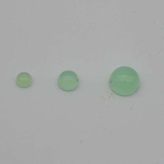 Grade Aa Natural Chrysoprase Semi-precious Gemstone Round Cabochon - 3mm, 4mm, 6mm Sizes