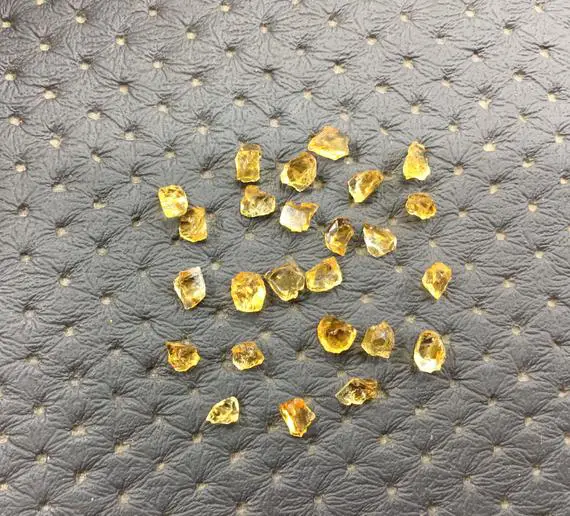 50 Piece Citrine Raw Size 2-4 Mm Natural Yellow Citrine Gems Cluster Raw Healing Crystal Stones,loose Citrine,rough Citrine Jewelry Making