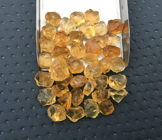 50 Pieces Natural Citrine Stone Raw Size 6-8 Mm Citrine Rough Healing Crystal Stones,loose Citrine, Making Jewelry Citrine Wholesale Raw