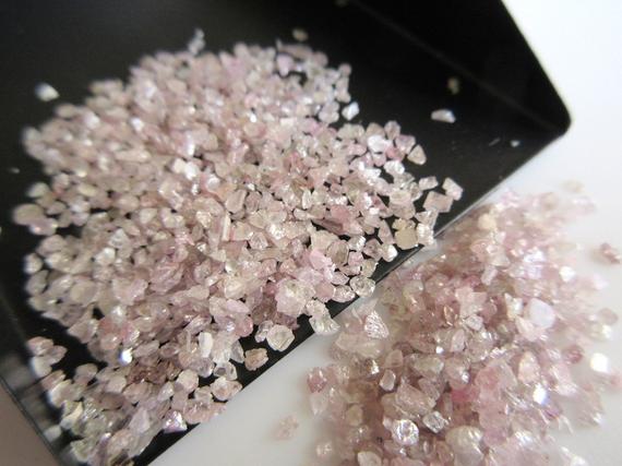 1mm To 3mm Natural Pink Diamond Flat Slices, Pink Color Raw Rough Uncut Diamond Slices For Jewelry, Sold As 5ctw/10ctw/50ctw