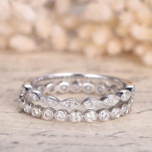 2pcs Diamonds Wedding Bands Twist Rope Ring Bezel Engagement Ring Marquise Diamond Ring 14k White Gold Twist Ring Bridal Ring Set 2pcs Rings | Natural genuine Gemstone rings, simple unique alternative gemstone engagement rings. #rings #jewelry #bridal #wedding #jewelryaccessories #engagementrings #weddingideas #affiliate #ad