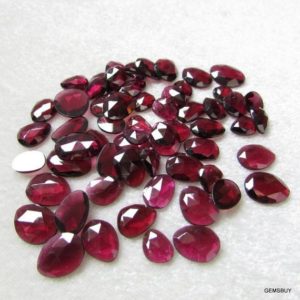 Shop Garnet Stones & Crystals! 1 pieces 8x12mm to 11x15mm Rhodolite Garnet Rosecut Cabochon Faceted Uneven Shape Flat Gemstone, Rhodolite Garnet uneven Rose cut Gemstone | Natural genuine stones & crystals in various shapes & sizes. Buy raw cut, tumbled, or polished gemstones for making jewelry or crystal healing energy vibration raising reiki stones. #crystals #gemstones #crystalhealing #crystalsandgemstones #energyhealing #affiliate #ad