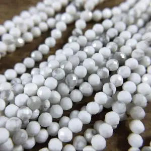 Shop Howlite Faceted Beads! 2mm Faceted Round Howlite Beads Micro Faceted White Howlite Beads Tiny Small Gemstone Beads Supplies Jewelry Beads 15.5" Full Strand | Natural genuine faceted Howlite beads for beading and jewelry making.  #jewelry #beads #beadedjewelry #diyjewelry #jewelrymaking #beadstore #beading #affiliate #ad