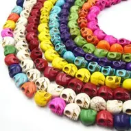 13x18mm 15 Strand White Howlite Skull Beads For Jewelry Making