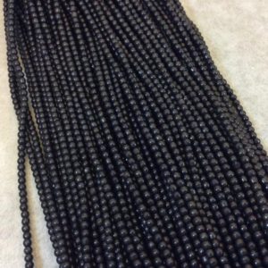 Shop Howlite Round Beads! 2mm Dyed Jet Black Howlite Smooth Round/Ball Shaped Beads – Sold by 15.5" Strands (Approx. 185 Beads) – Natural Semi-Precious Gemstone | Natural genuine round Howlite beads for beading and jewelry making.  #jewelry #beads #beadedjewelry #diyjewelry #jewelrymaking #beadstore #beading #affiliate #ad