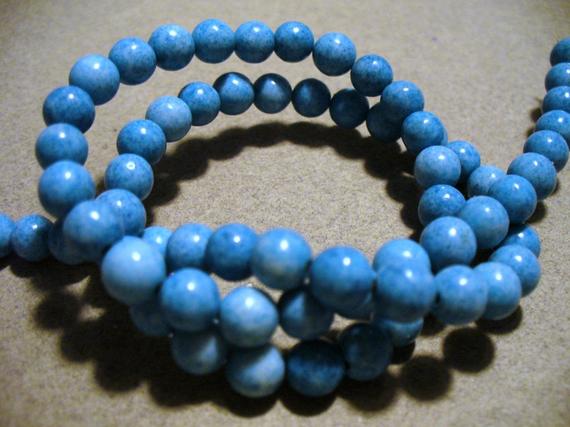 Jasper Beads Gemstone Medium Blue 6mm