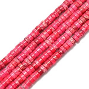 Red Sea Sediment Jasper Heishi Disc Beads Size 2x4mm 15.5'' per Strand | Natural genuine other-shape Gemstone beads for beading and jewelry making.  #jewelry #beads #beadedjewelry #diyjewelry #jewelrymaking #beadstore #beading #affiliate #ad