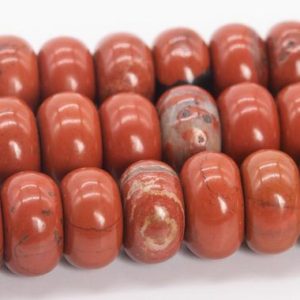 Shop Red Jasper Rondelle Beads! 10x6MM Red Jasper Beads Grade A Genuine Natural Gemstone Rondelle Loose Beads 15" / 7.5" Bulk Lot Options (110539) | Natural genuine rondelle Red Jasper beads for beading and jewelry making.  #jewelry #beads #beadedjewelry #diyjewelry #jewelrymaking #beadstore #beading #affiliate #ad