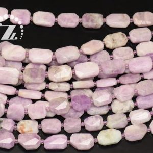 Shop Kunzite Chip & Nugget Beads! Spodumene faceted slab beads,nugget bead,Kunzite,Purple Spodumene,Natural,Genuine,Gemstone,DIY Beads,13-16×16-21mm,15" full strand | Natural genuine chip Kunzite beads for beading and jewelry making.  #jewelry #beads #beadedjewelry #diyjewelry #jewelrymaking #beadstore #beading #affiliate #ad