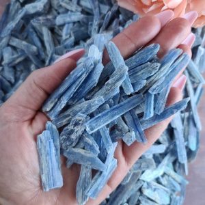 Shop Raw & Rough Kyanite Stones! Small Blue Kyanite Blades 1"-2.5", Bulk Lots of Raw Crystal Shards for Jewelry Making or Crystal Grids | Natural genuine stones & crystals in various shapes & sizes. Buy raw cut, tumbled, or polished gemstones for making jewelry or crystal healing energy vibration raising reiki stones. #crystals #gemstones #crystalhealing #crystalsandgemstones #energyhealing #affiliate #ad