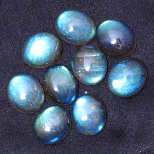 Shop Labradorite Cabochons! Labradorite Gemstone 10x12mm Oval Cabochon | Natural High Blue Fire AAA Labradorite Semi Precious Loose Gemstone Smooth Cabochon for Jewelry | Natural genuine stones & crystals in various shapes & sizes. Buy raw cut, tumbled, or polished gemstones for making jewelry or crystal healing energy vibration raising reiki stones. #crystals #gemstones #crystalhealing #crystalsandgemstones #energyhealing #affiliate #ad
