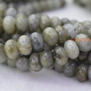 Shop Labradorite Rondelle Beads! 15.5" 6x10mm Natural Labradorite rondelle beads, Natural  Labradorite disc beads, Labradorite roundel beads 6x10mm QGC | Natural genuine rondelle Labradorite beads for beading and jewelry making.  #jewelry #beads #beadedjewelry #diyjewelry #jewelrymaking #beadstore #beading #affiliate #ad