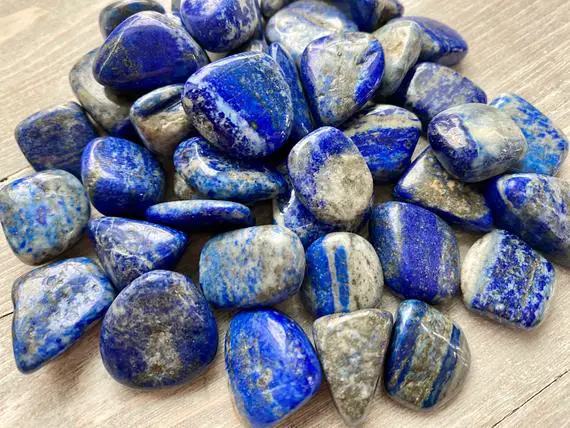 Lapis Lazuli Tumbled Stone | Blue Gemstone Crystal Natural