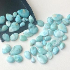 Shop Larimar Cabochons! 6x8mm – 12x18mm Larimar Pear Cabochons, Original Larimar Smooth Pear Flat Back, Natural Loose Larimar For Jewelry (5Pcs To 10Pcs Options) | Natural genuine stones & crystals in various shapes & sizes. Buy raw cut, tumbled, or polished gemstones for making jewelry or crystal healing energy vibration raising reiki stones. #crystals #gemstones #crystalhealing #crystalsandgemstones #energyhealing #affiliate #ad