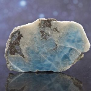 Shop Raw & Rough Larimar Stones! Semi Polished Raw Larimar from Dominican Republic | Caribbean Blue Pectolite | Atlantis Stone | Rare | 2.61" | 81.3 grams | Natural genuine stones & crystals in various shapes & sizes. Buy raw cut, tumbled, or polished gemstones for making jewelry or crystal healing energy vibration raising reiki stones. #crystals #gemstones #crystalhealing #crystalsandgemstones #energyhealing #affiliate #ad