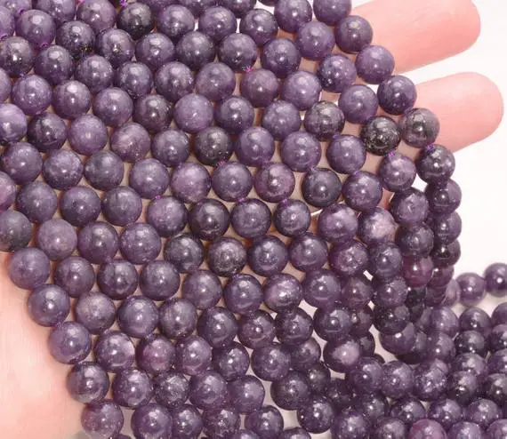 Genuine Natural Purple Lepidolite Gemstone Grade Aaa 4mm 6mm 8mm 10mm Round Loose Beads Full Strand (a223)