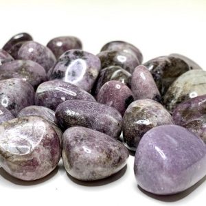 Shop Lepidolite Stones & Crystals! Lepidolite Tumbled Stone | Natural genuine stones & crystals in various shapes & sizes. Buy raw cut, tumbled, or polished gemstones for making jewelry or crystal healing energy vibration raising reiki stones. #crystals #gemstones #crystalhealing #crystalsandgemstones #energyhealing #affiliate #ad