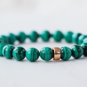 AAAA+ Genuine Malachite Bracelet 8mm, Natural Malachite Jewelry, Green Malachite Bracelet, Green Gemstone Bracelet Healing Stone | Natural genuine Malachite bracelets. Buy crystal jewelry, handmade handcrafted artisan jewelry for women.  Unique handmade gift ideas. #jewelry #beadedbracelets #beadedjewelry #gift #shopping #handmadejewelry #fashion #style #product #bracelets #affiliate #ad