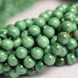 15.5" 6mm Natural malachite round beads, High quality Green gemstone, semi-precious stone, High quality DIY beads supply WWW | Natural genuine beads Gemstone beads for beading and jewelry making.  #jewelry #beads #beadedjewelry #diyjewelry #jewelrymaking #beadstore #beading #affiliate #ad