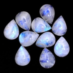 Shop Moonstone Cabochons! Natural White Rainbow Blue Fire Moonstone 12x16mm Pear Cabochon | Flashy Bluish Shimmer Natural Gemstone Cabochon | Wholesale Cabs Lot | | Natural genuine stones & crystals in various shapes & sizes. Buy raw cut, tumbled, or polished gemstones for making jewelry or crystal healing energy vibration raising reiki stones. #crystals #gemstones #crystalhealing #crystalsandgemstones #energyhealing #affiliate #ad