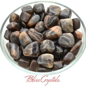 Shop Tumbled Moonstone Crystals & Pocket Stones! 1 BLACK MOONSTONE Tumbled Stone for new beginnings #MT56 | Natural genuine stones & crystals in various shapes & sizes. Buy raw cut, tumbled, or polished gemstones for making jewelry or crystal healing energy vibration raising reiki stones. #crystals #gemstones #crystalhealing #crystalsandgemstones #energyhealing #affiliate #ad