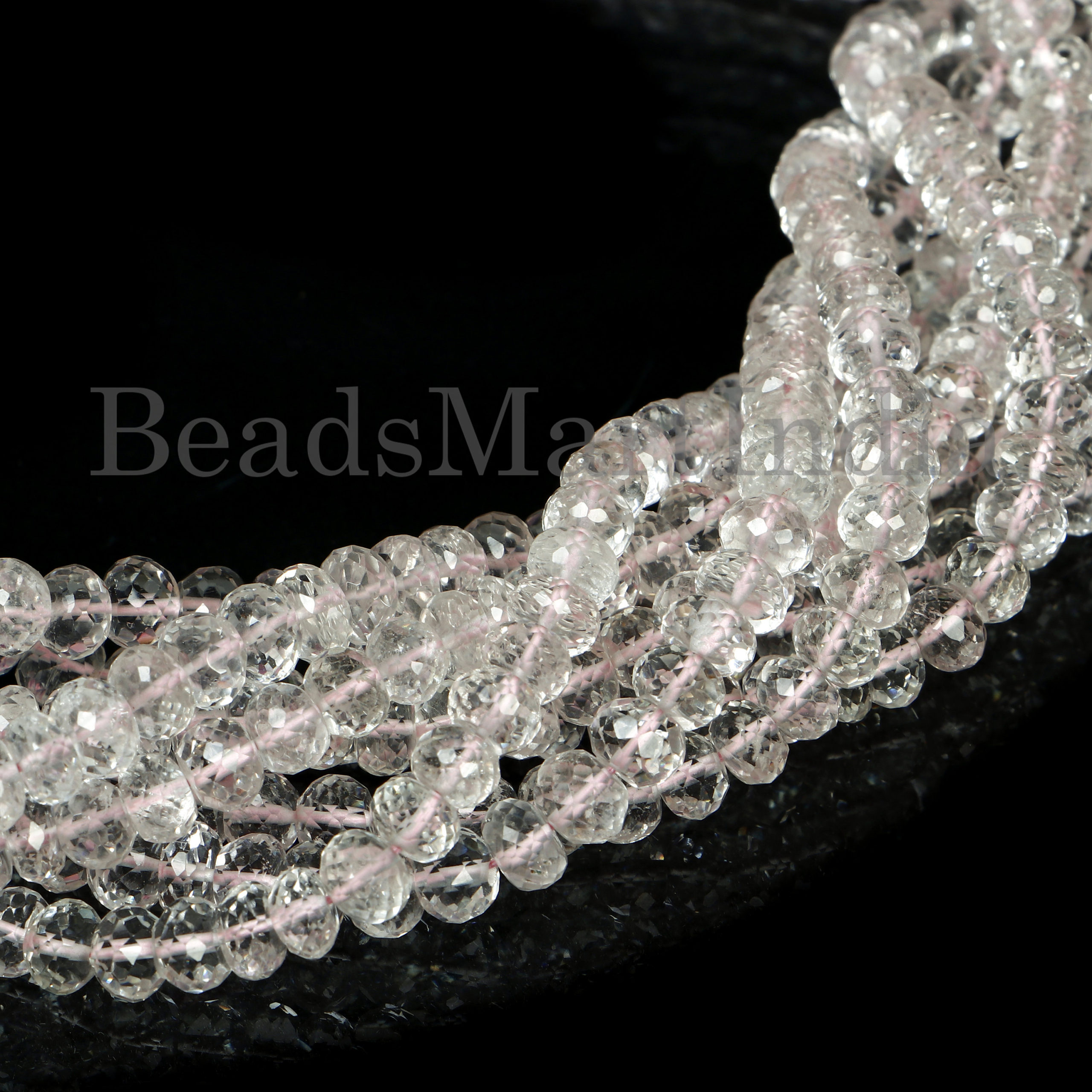 Morganite Beads, 6-6.5 Mm Morganite Beads, Morganite Faceted Beads, Morganite Rondelle Beads, Morganite Natural Beads, Morganite Faceted