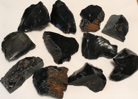 Black Obsidian Natural Raw Stone, Spiritual Stone, Healing Stone, Healing Crystal, Chakra