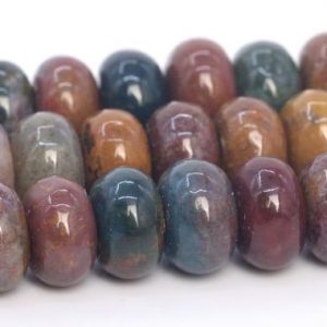 6x4MM Ocean Jasper Beads Grade AAA Genuine Natural Gemstone Rondelle Loose Beads 15" / 7.5" Bulk Lot Options (107354) | Natural genuine rondelle Ocean Jasper beads for beading and jewelry making.  #jewelry #beads #beadedjewelry #diyjewelry #jewelrymaking #beadstore #beading #affiliate #ad