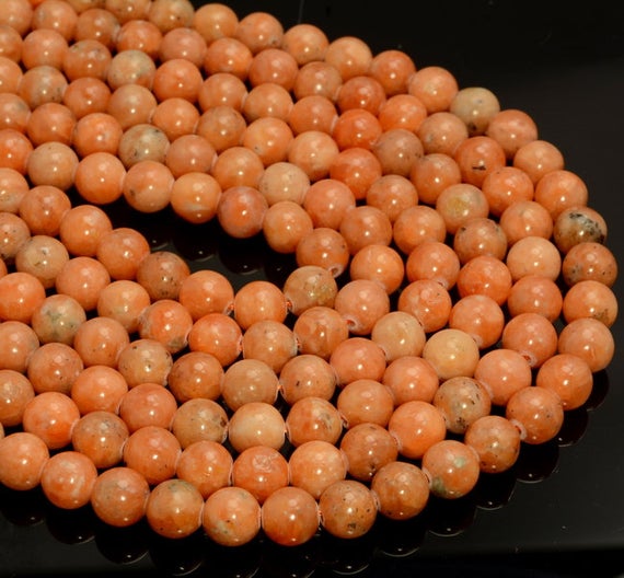 Orange Calcite Gemstone Grade Aa Round 4mm 6mm 8mm 10mm 12mm Loose Beads 16 Inch Full Strand Bulk Lot 1,2,6,12 And 50 (a273)