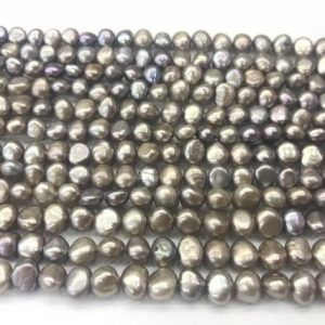 Shop Freshwater Pearls! Natural Freeshape 6-7mm Light Coffee Freshwater Pearl Nugget Grade A Twilight Loose Beads 14inch Jewelry Bracelet Necklace Material Supply | Natural genuine beads Pearl beads for beading and jewelry making.  #jewelry #beads #beadedjewelry #diyjewelry #jewelrymaking #beadstore #beading #affiliate #ad
