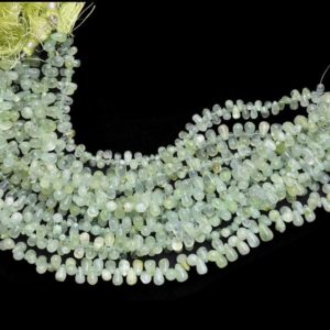 Shop Prehnite Bead Shapes! Natural Prehnite Gemstone Teardrop Smooth Beads | 8inch Strand | Green Prehnite Semi Precious Gemstone Loose Drops Beads for Jewelry Making | Natural genuine other-shape Prehnite beads for beading and jewelry making.  #jewelry #beads #beadedjewelry #diyjewelry #jewelrymaking #beadstore #beading #affiliate #ad