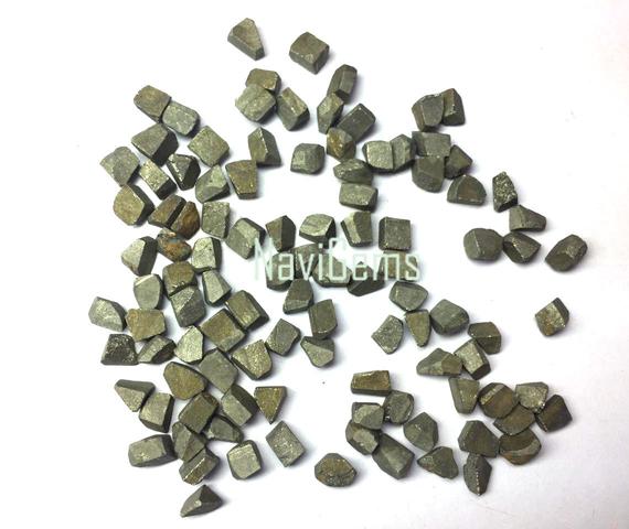Aaa Quality 50 Piece Natural Pyrite Rough, Rough Gemstone,making Jewelry,6-8 Mm ,undrilled Loose Gemstone,gift For Her,wholesale Price