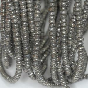 Shop Pyrite Rondelle Beads! 4x2mm Iron Pyrite Gemstone Grade AB Rondelle 4x2mm Loose Beads 15.5 inch Full Strand (90187831-421) | Natural genuine rondelle Pyrite beads for beading and jewelry making.  #jewelry #beads #beadedjewelry #diyjewelry #jewelrymaking #beadstore #beading #affiliate #ad