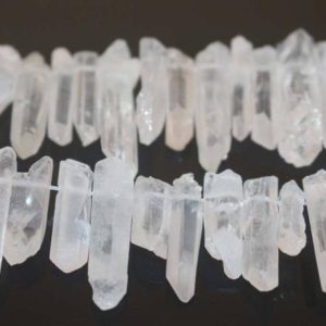 Shop Quartz Crystal Beads! Natural Top Drilled Quartz Point Beads,Quartz Crystal Beads,one strand 15",Quartz beads, Crystal Beads | Natural genuine beads Quartz beads for beading and jewelry making.  #jewelry #beads #beadedjewelry #diyjewelry #jewelrymaking #beadstore #beading #affiliate #ad